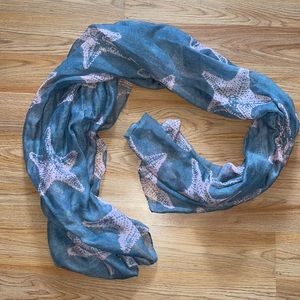 Scarf with starfish.  Never worn.